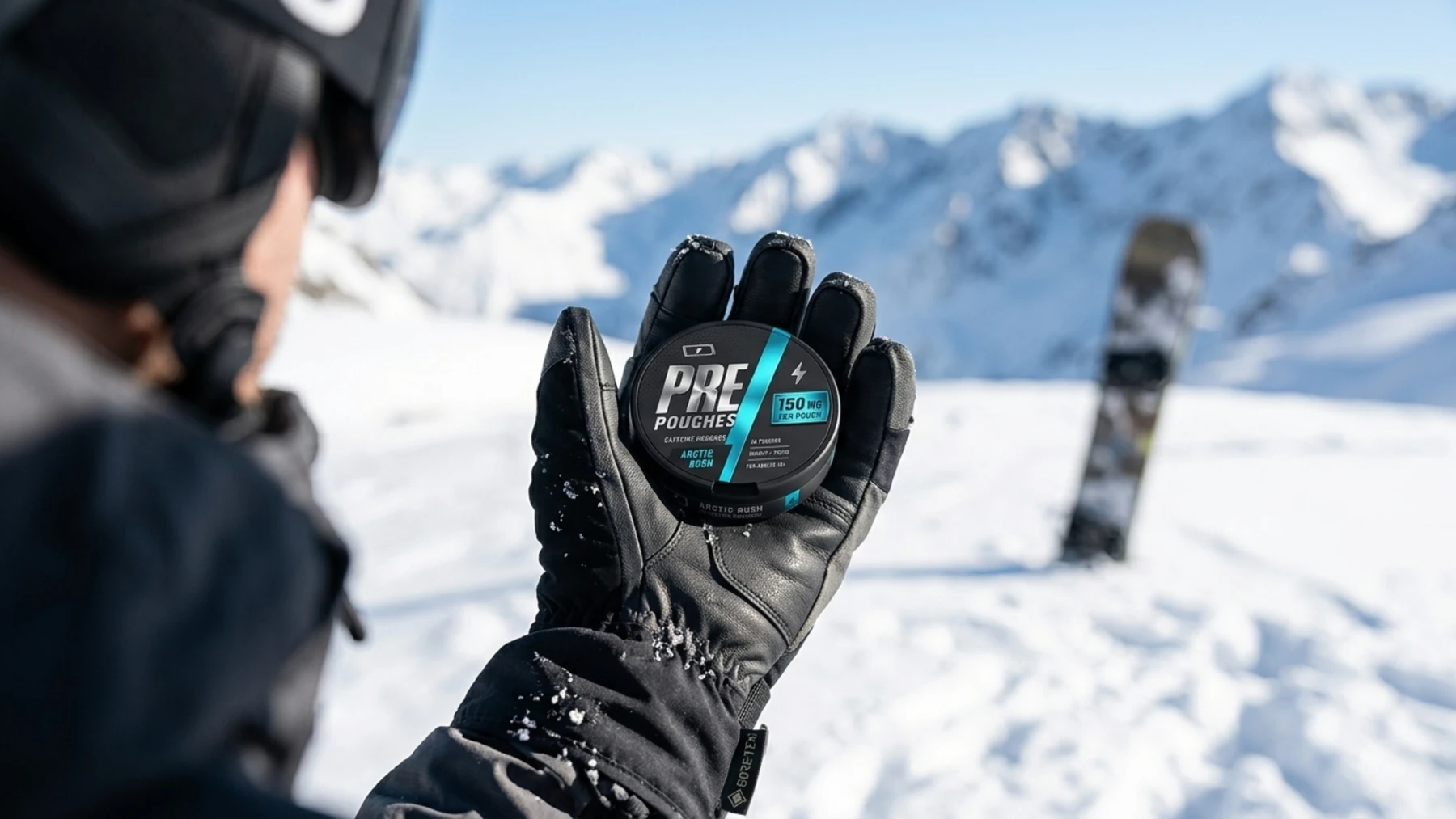PRE POUCHES held in a ski glove